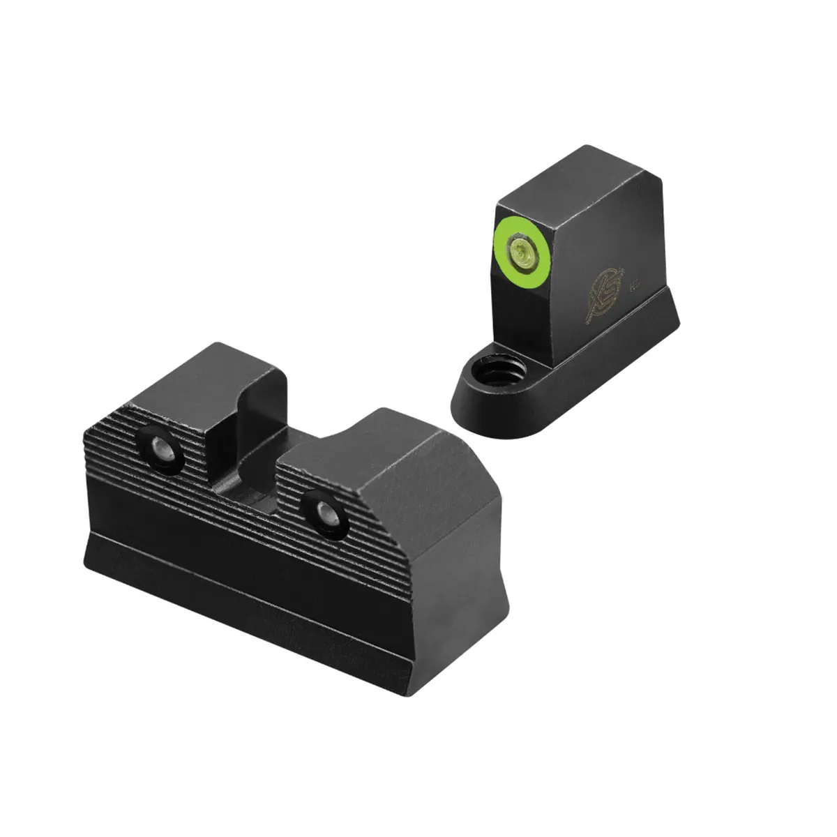 XS Sights R3D 2.0 Night Sight Set - Front/Rear Green/Green Sights for Enhanced Nighttime Visibility - CZ-R201S-6G - Iron Sights for AR-15 - view 1