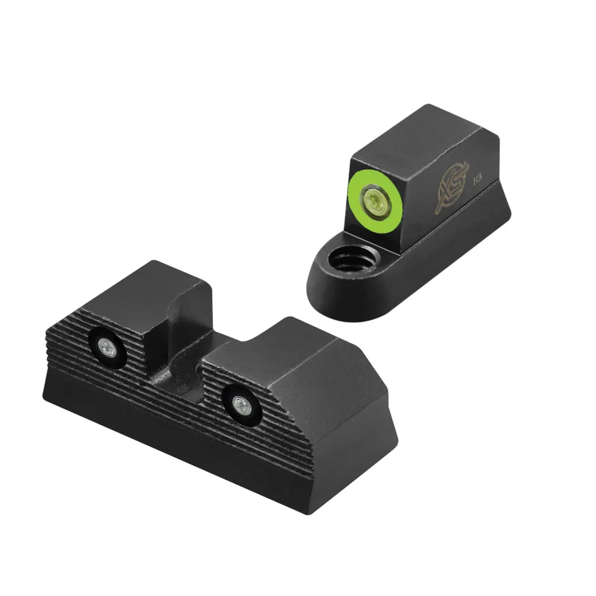 XS Sights R3D 2.0 Night Sight Set - Front/Rear Green/Green for Tactical Accuracy - GL-R202P-6G - Iron Sights for AR-15 - view 3