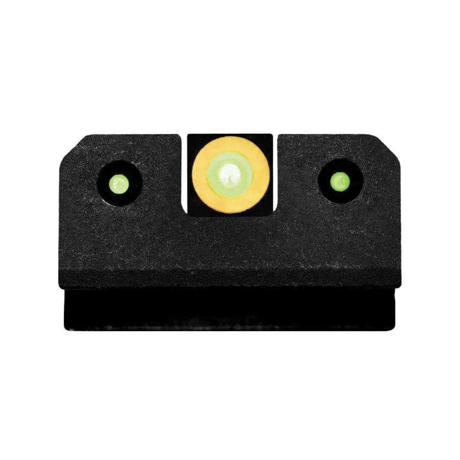 XS Sights R3D Tritium Night Sight Front/Rear, Orange/Orange - Iron Sights for AR-15, vista 1