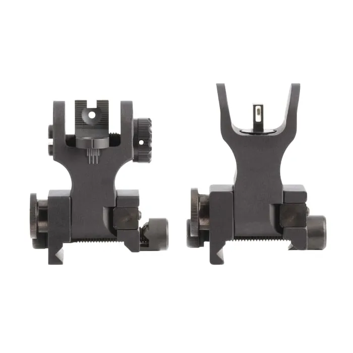 XS Sights Tritium Backup Iron Night Sight Front/Rear Flip-Up, White/White - Iron Sights for AR-15, vista 1