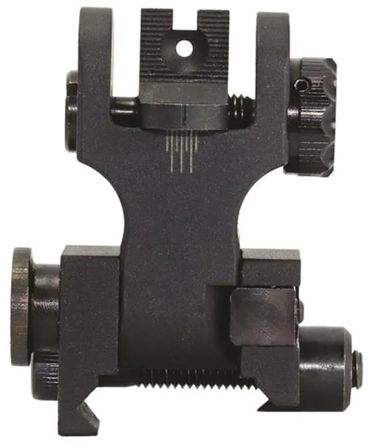 XS Sights XS Sight Systems Folding Rear Rifle Tritium Sight CSAT Aperture Matte Black Standard - Iron Sights for AR-15, vista 1