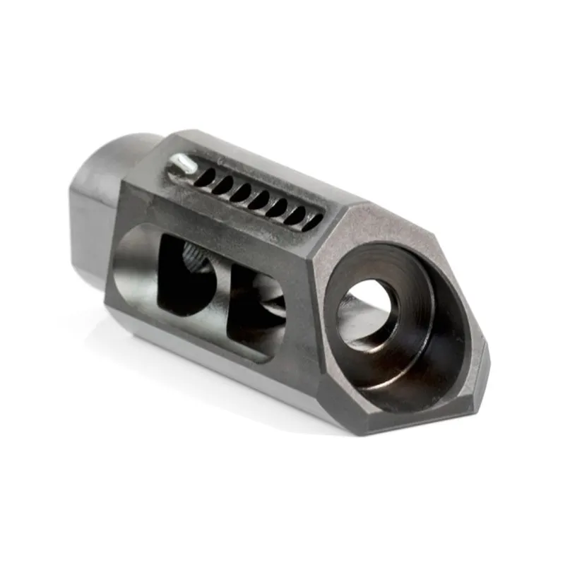 Yankee Hill Machine Co Slant Brake/Compensator 9MM, Black, 1/2X36 - AR YHM-85-MB-A - Muzzle Device for AR-15, vista 1