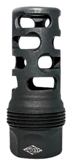 Yankee Hill Machine sRx Short Muzzle Brake - 11/16"-24 tpi, Black Power - YHM-4445-MB-24B - Muzzle Device for AR-15, vista 2