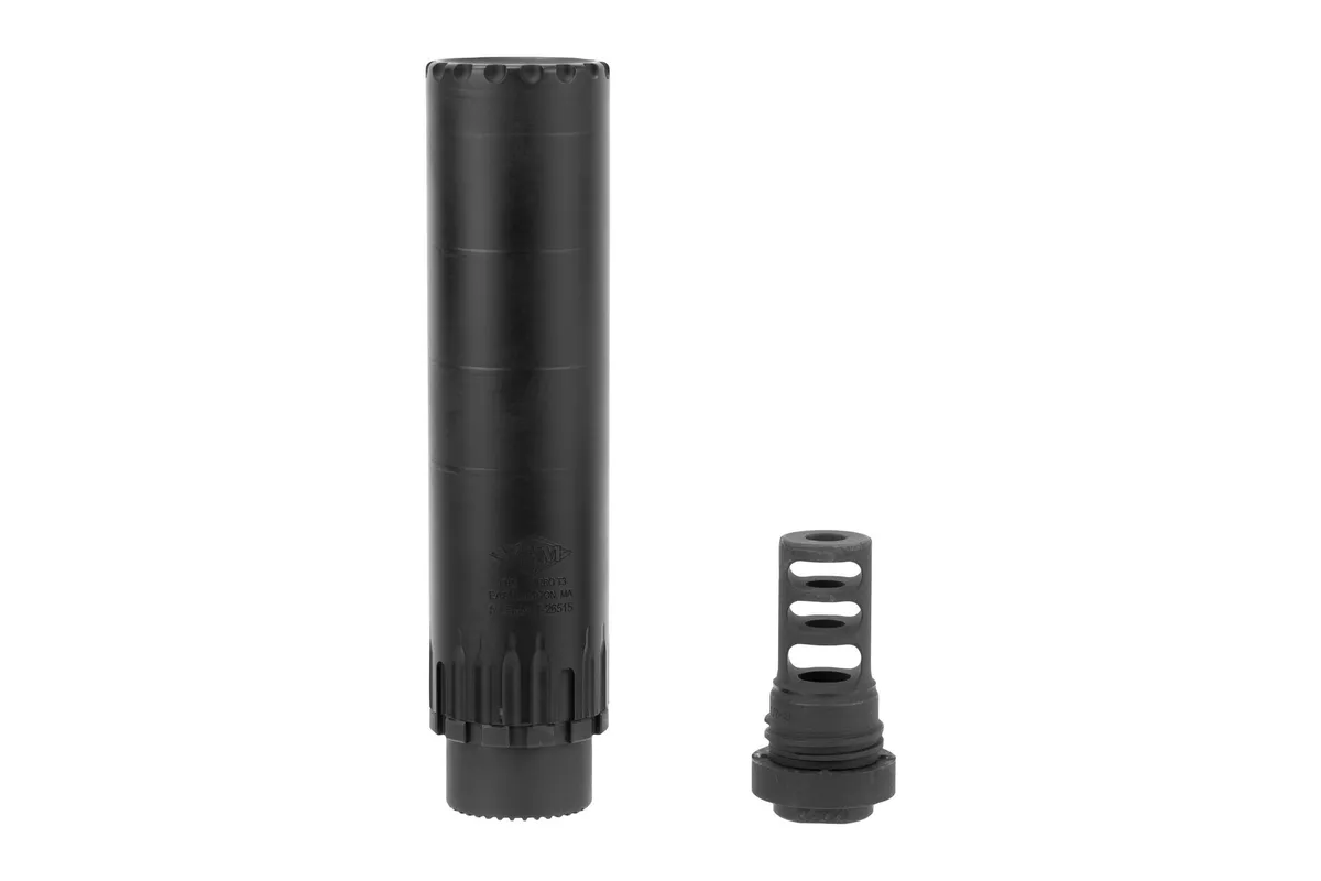 Yankee Hill Machine TURBO T3 5.56 Suppressor with Phantom Muzzle Brake - Muzzle Device for AR-15, vista 5