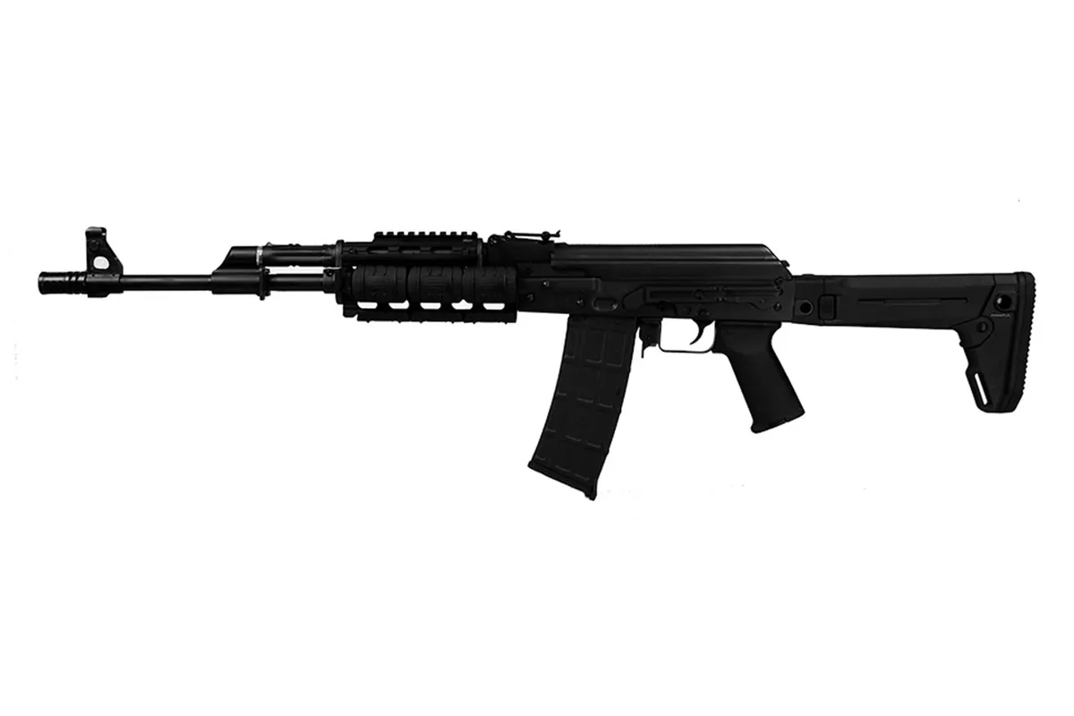 Zastava Arms Zastava PAP M90 18.25" 5.56X45 30rd Semi Auto Rifle Quad Rail Zhukov Folding Stock - Complete Rifle, vista 1