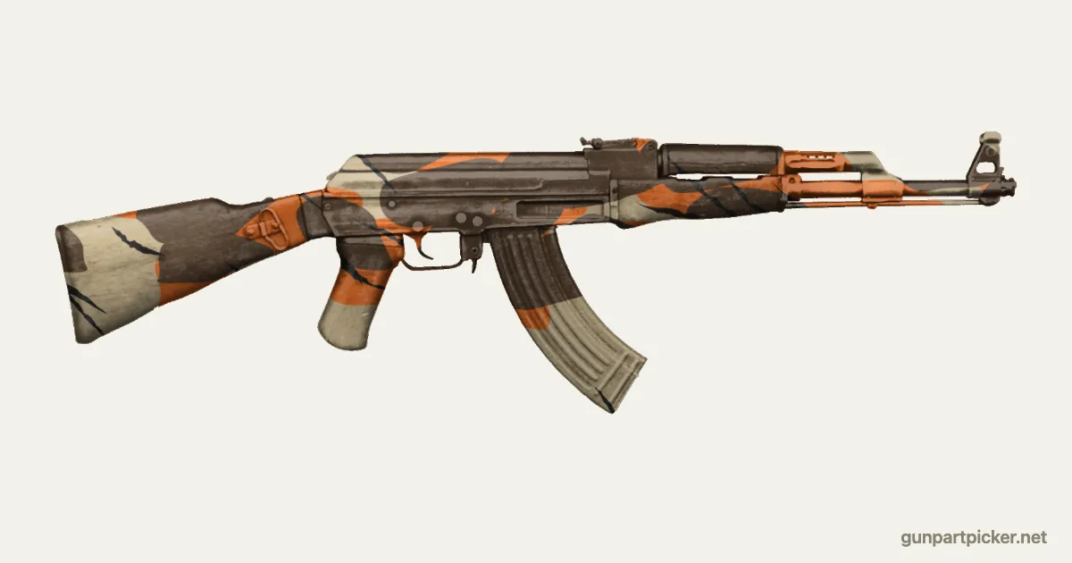 Fall en aerosol para AK-47, camuflaje de MW2, pintado con colores de camuflaje Krylon