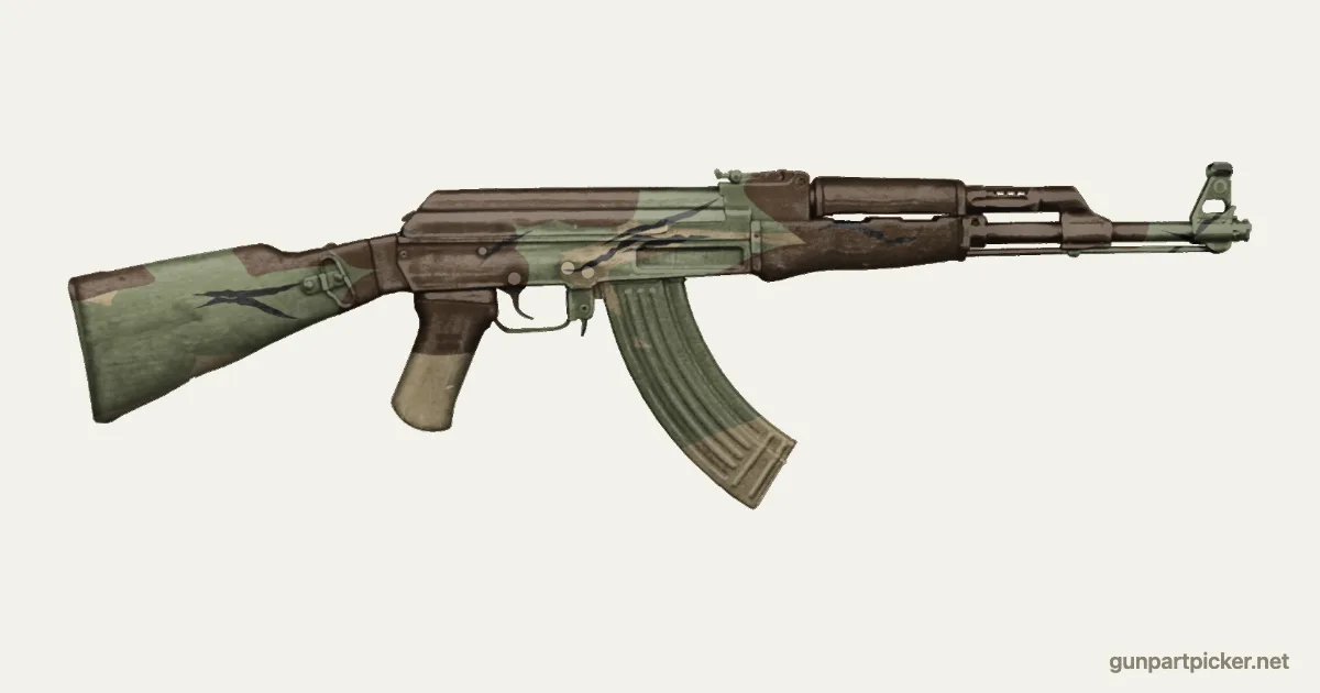 Boscoso M81 en aerosol para AK-47, pintado con colores de camuflaje Krylon