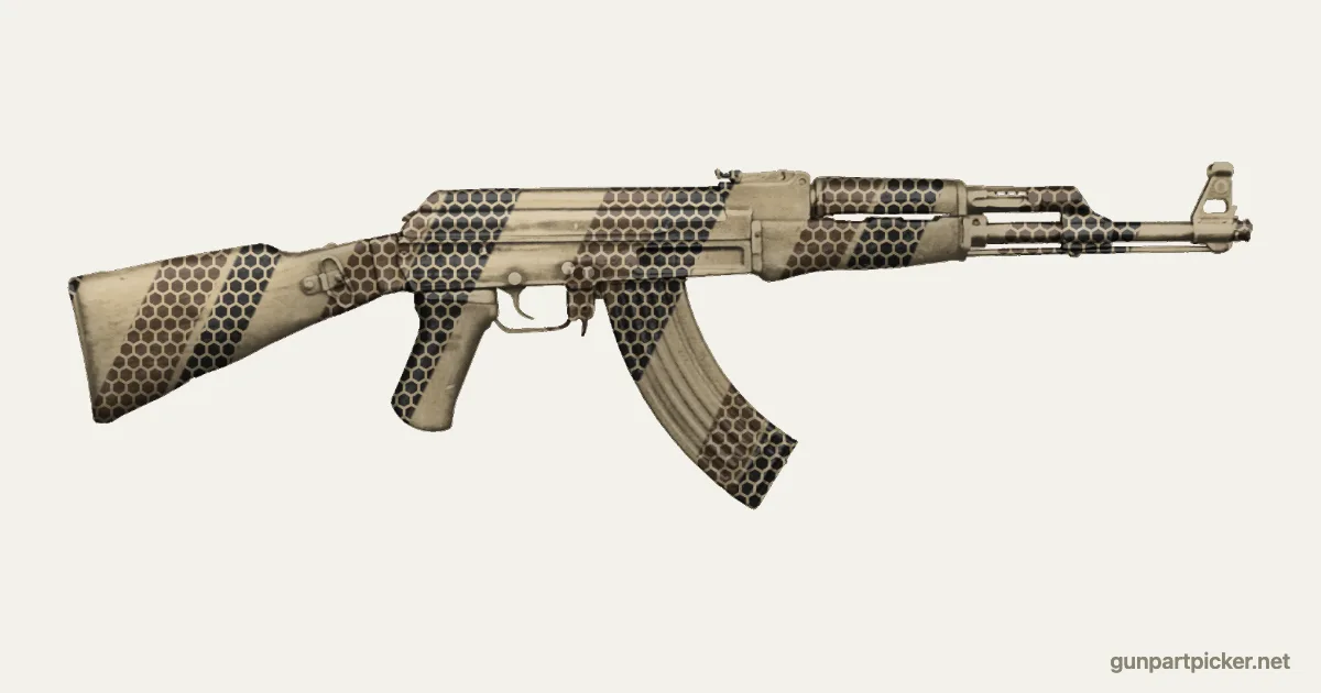 Bandas de piel de serpiente en aerosol para AK-47, pintado con colores de camuflaje Krylon
