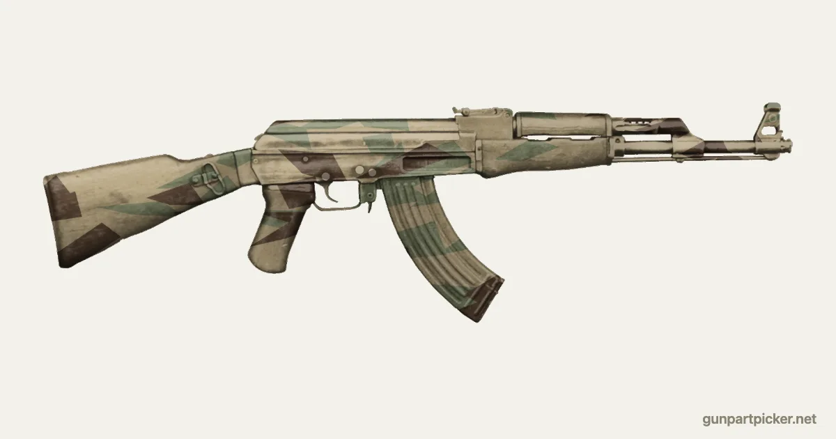 Astillas en aerosol para AK-47, pintado con colores de camuflaje Krylon