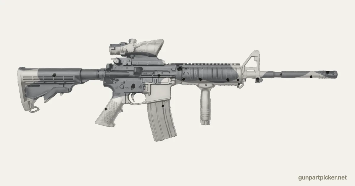 Arctic en aerosol para AR-15, camuflaje de MW2, pintado con colores de camuflaje Krylon