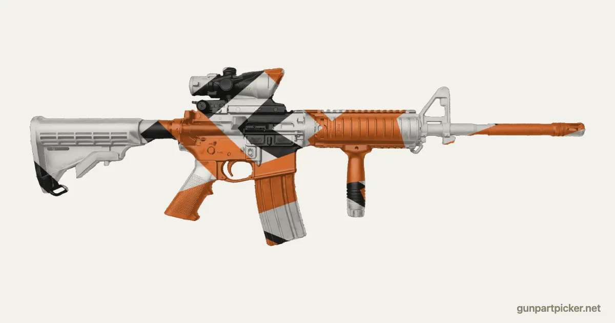Asiimov en aerosol para AR-15, camuflaje de CS2, pintado con colores de camuflaje Krylon