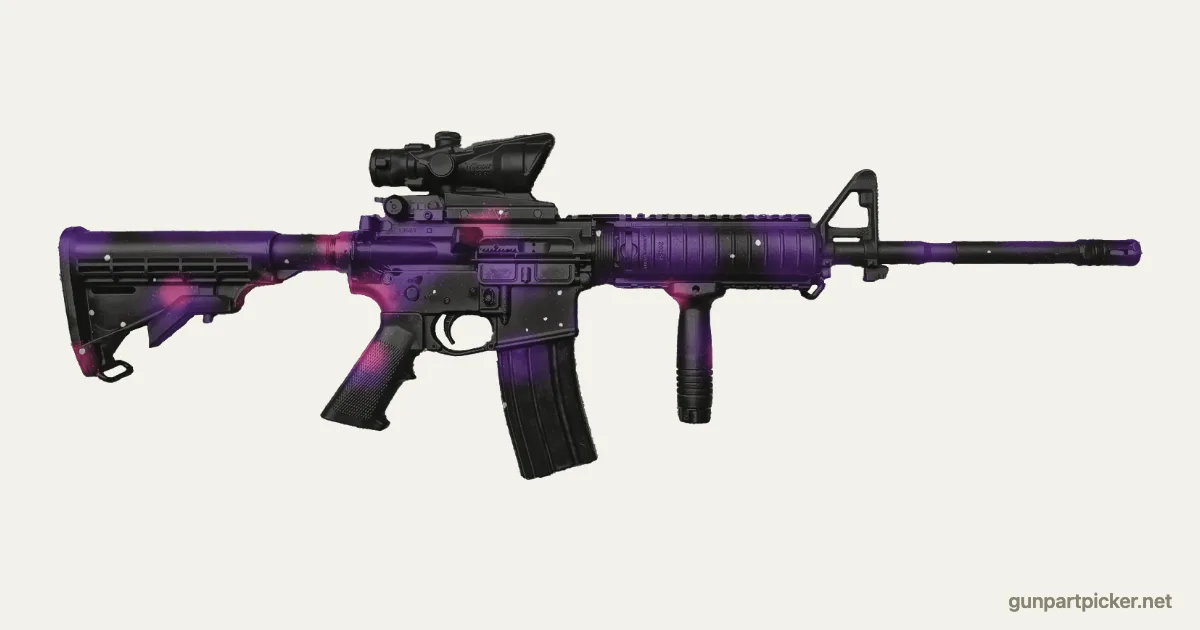 Dark Matter en aerosol para AR-15, camuflaje de Black Ops 3, pintado con colores de camuflaje Krylon