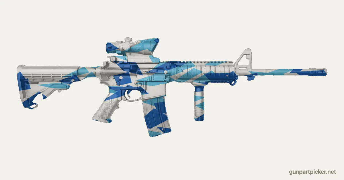 Diamond en aerosol para AR-15, camuflaje de Black Ops 2, pintado con colores de camuflaje Krylon