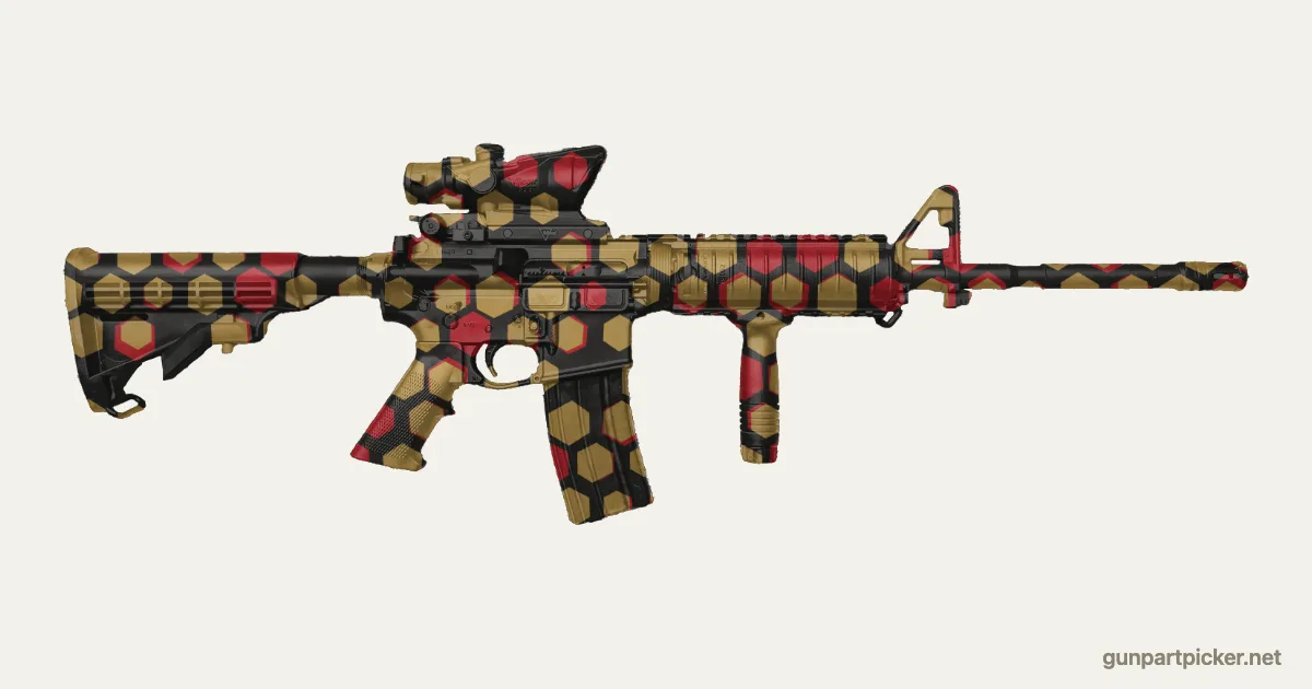 Dragon en aerosol para AR-15, camuflaje de Black Ops 2, pintado con colores de camuflaje Krylon