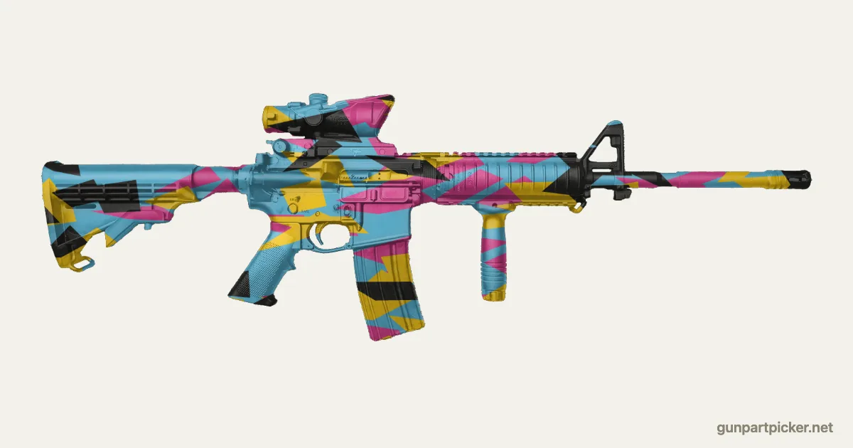 Hyper Beast en aerosol para AR-15, camuflaje de CS2, pintado con colores de camuflaje Krylon