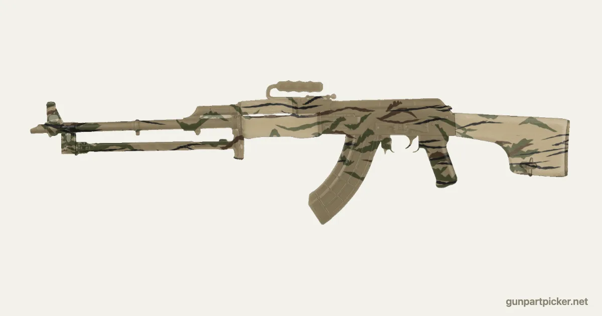 Rayas de tigre en aerosol para RPK, pintado con colores de camuflaje Krylon
