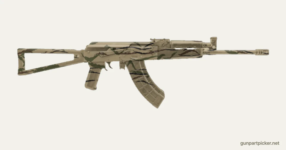 Rayas de tigre en aerosol para VSKA Tactical, pintado con colores de camuflaje Krylon