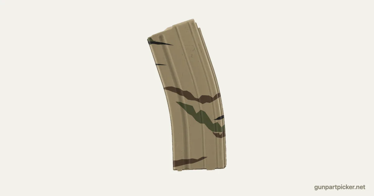 Rattle can Tiger Stripe USGI 30 aluminum mag paint job, painted in Krylon camo colors