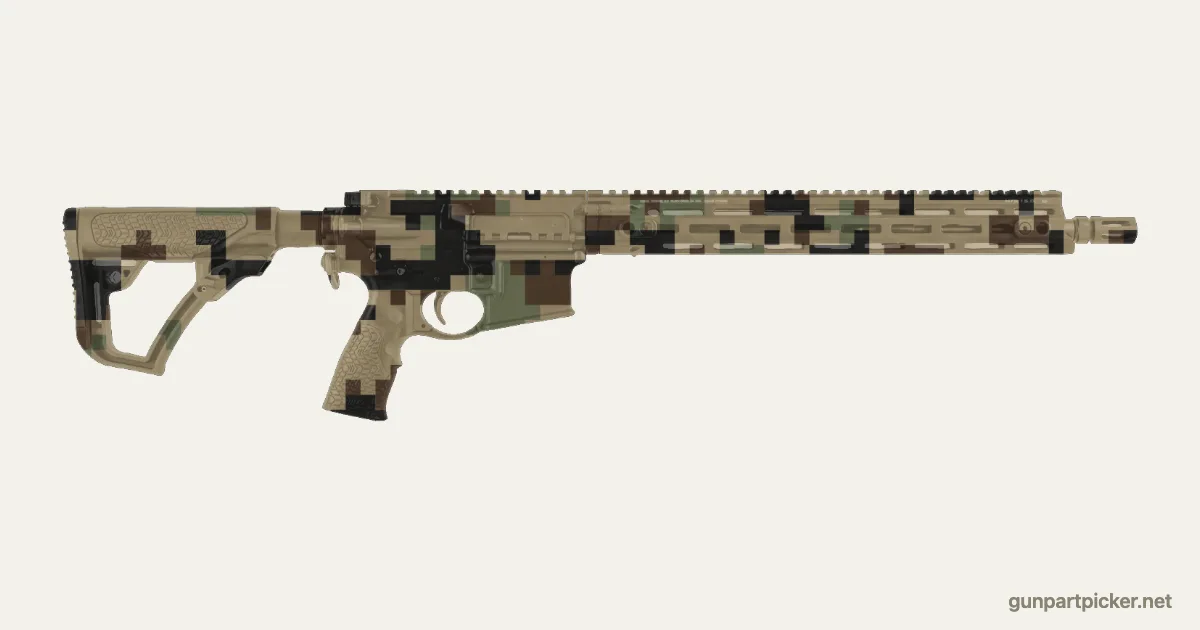 Digital boscoso en aerosol para DD M4 V7, pintado con colores de camuflaje Krylon
