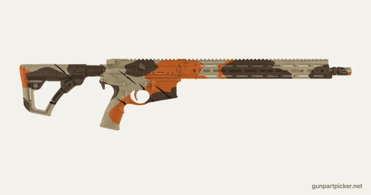 Fall en aerosol para DD M4 V7, camuflaje de MW2, pintado con colores de camuflaje Krylon
