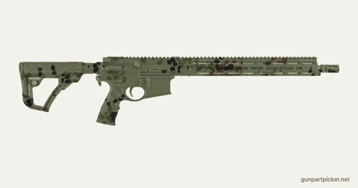 Puntos flecktarn en aerosol para DD M4 V7, pintado con colores de camuflaje Krylon