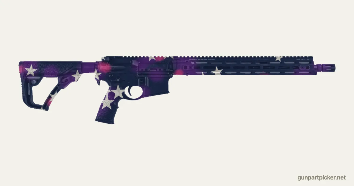 Galaxy en aerosol para DD M4 V7, camuflaje de Fortnite, pintado con colores de camuflaje Krylon