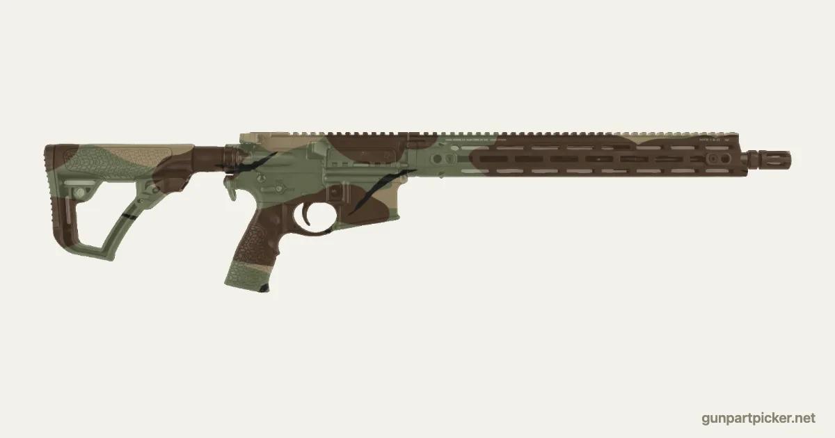 Boscoso M81 en aerosol para DD M4 V7, pintado con colores de camuflaje Krylon