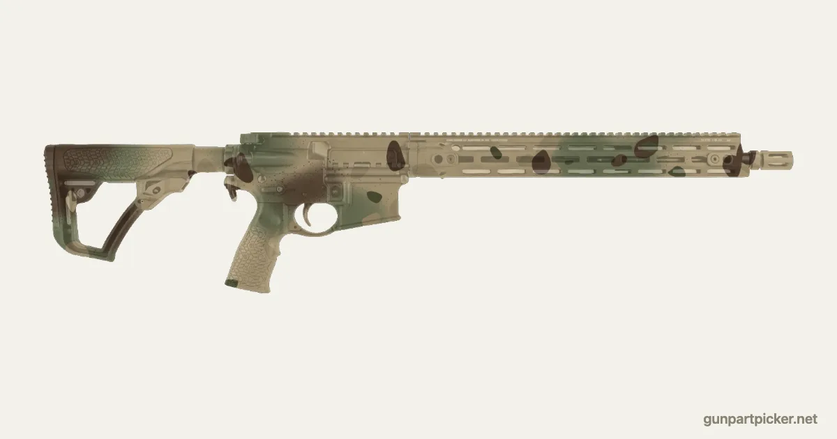 Multiterreno en aerosol para DD M4 V7, pintado con colores de camuflaje Krylon