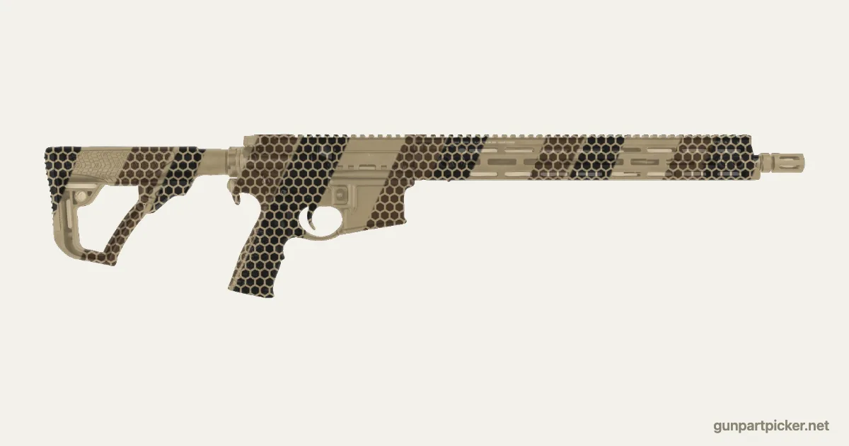 Bandas de piel de serpiente en aerosol para DD M4 V7, pintado con colores de camuflaje Krylon