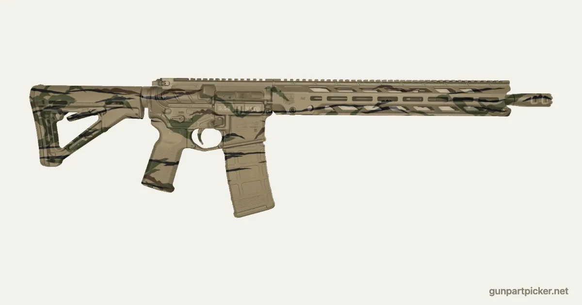 Rayas de tigre en aerosol para Diamondback DB15, pintado con colores de camuflaje Krylon