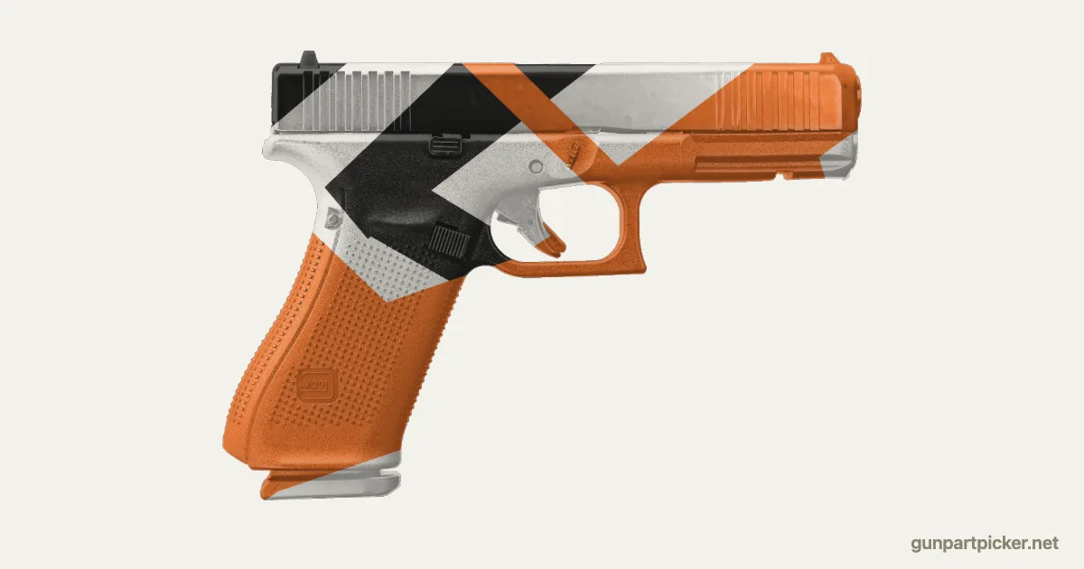 Asiimov en aerosol para Glock 17, camuflaje de CS2, pintado con colores de camuflaje Krylon