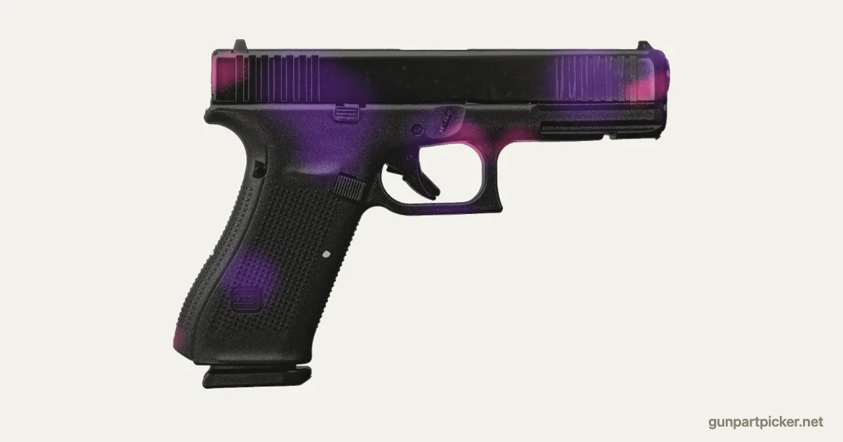 Dark Matter en aerosol para Glock 17, camuflaje de Black Ops 3, pintado con colores de camuflaje Krylon