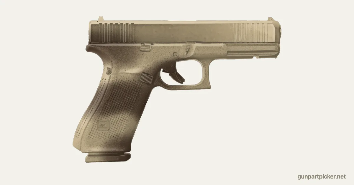 Manchas desérticas en aerosol para Glock 17, pintado con colores de camuflaje Krylon