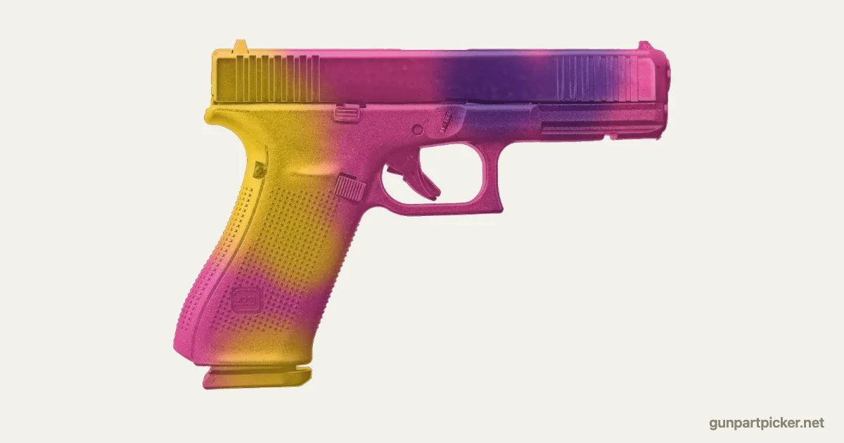 Fade en aerosol para Glock 17, camuflaje de CS2, pintado con colores de camuflaje Krylon