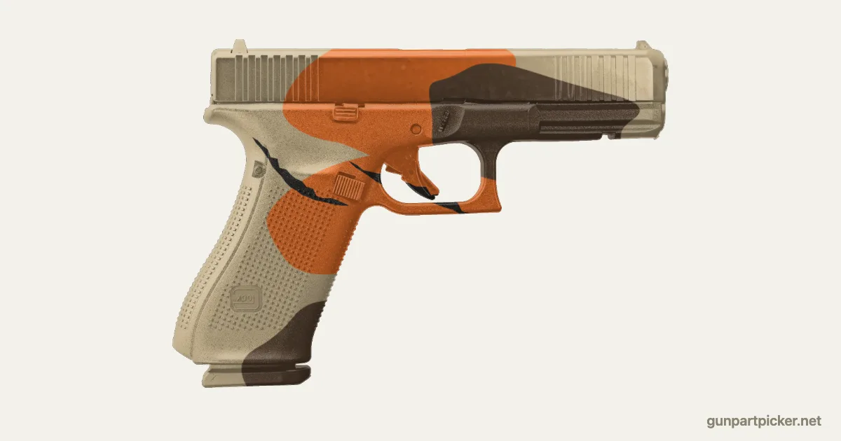 Fall en aerosol para Glock 17, camuflaje de MW2, pintado con colores de camuflaje Krylon