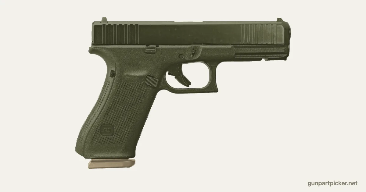 Verde OD, cargador tostado en aerosol para Glock 17, pintado con colores de camuflaje Krylon