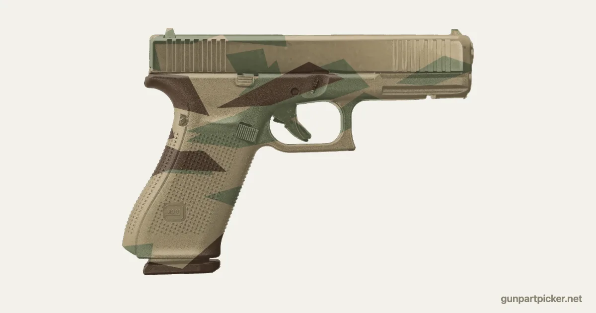 Astillas en aerosol para Glock 17, pintado con colores de camuflaje Krylon