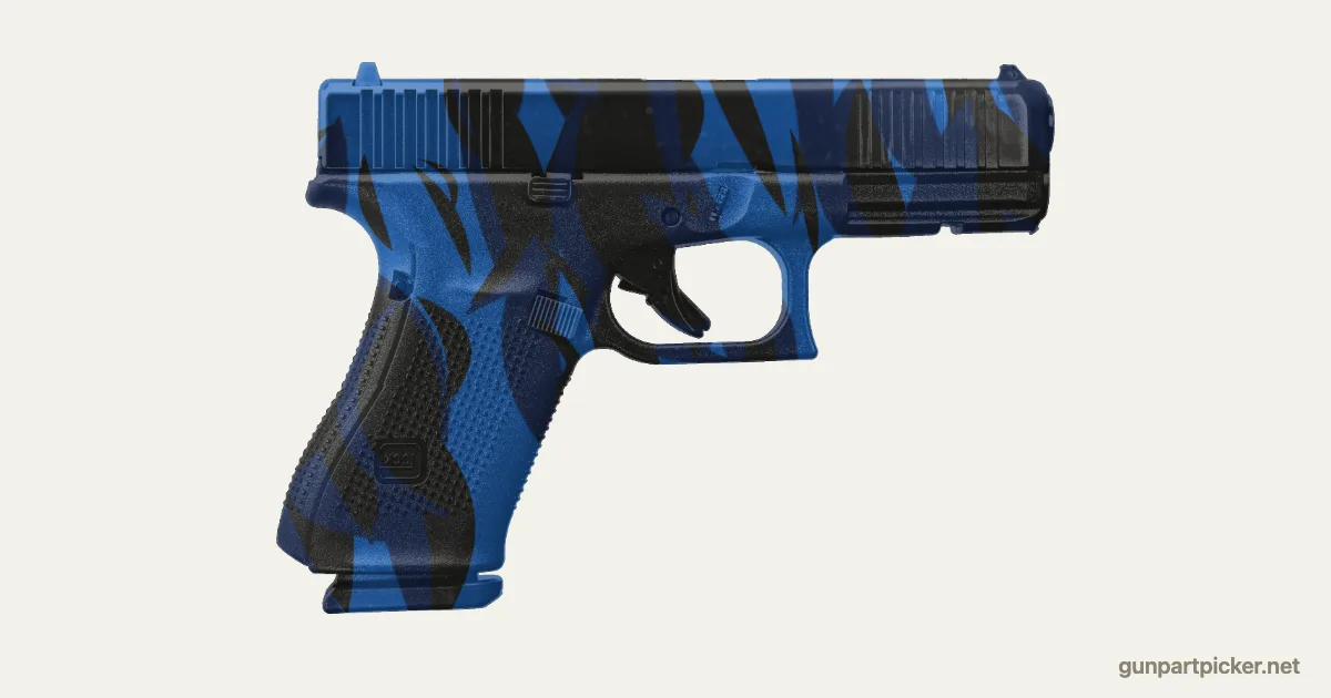 Blue Tiger en aerosol para Glock 19, camuflaje de CoD4, MW2, pintado con colores de camuflaje Krylon