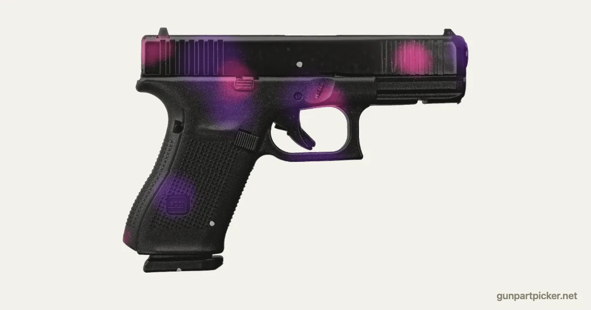 Dark Matter en aerosol para Glock 19, camuflaje de Black Ops 3, pintado con colores de camuflaje Krylon