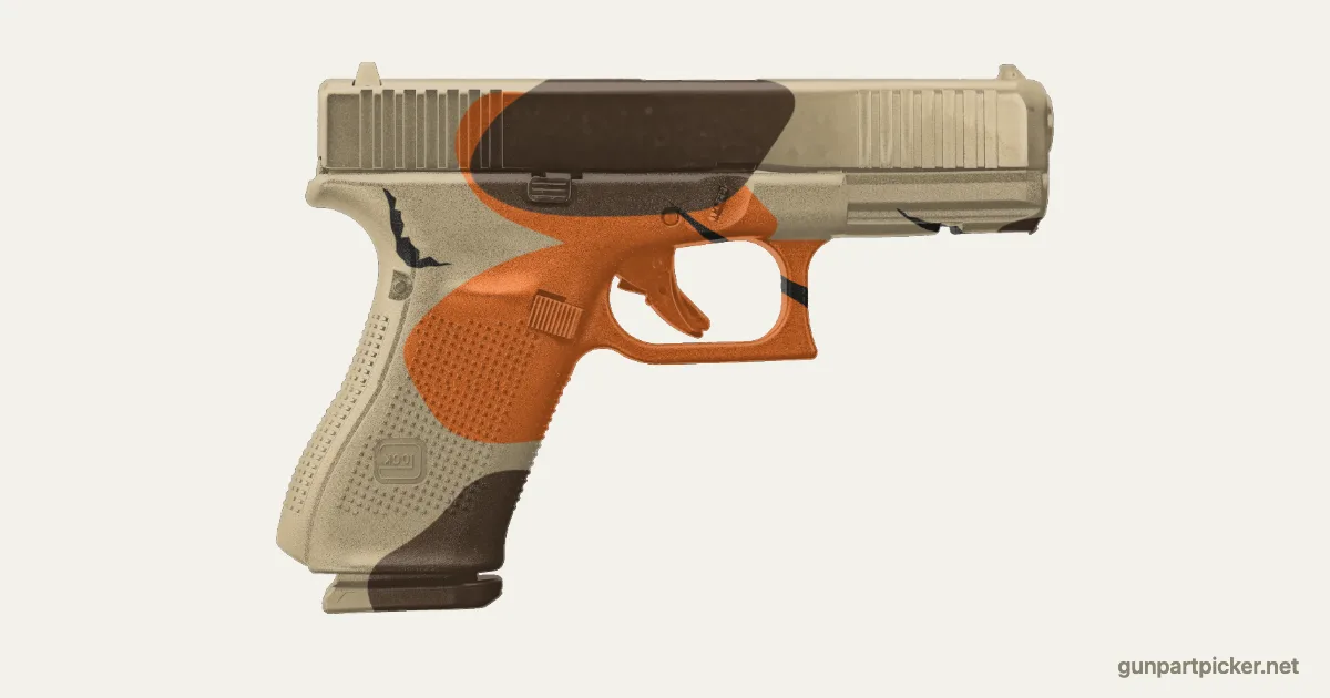 Fall en aerosol para Glock 19, camuflaje de MW2, pintado con colores de camuflaje Krylon