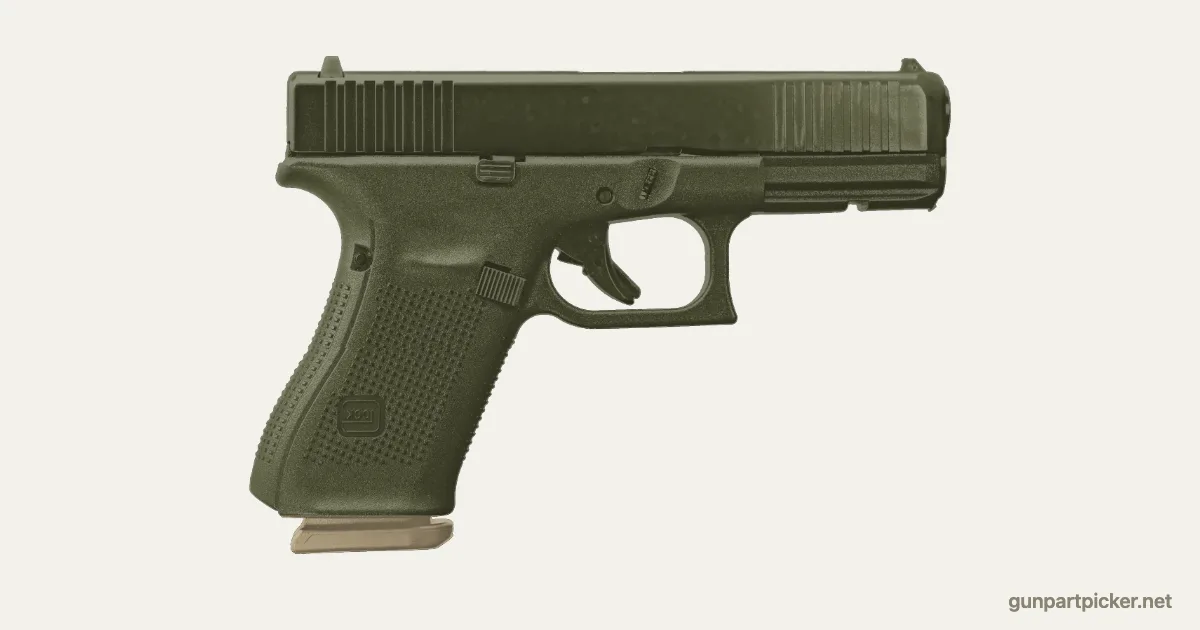 Verde OD, cargador tostado en aerosol para Glock 19, pintado con colores de camuflaje Krylon