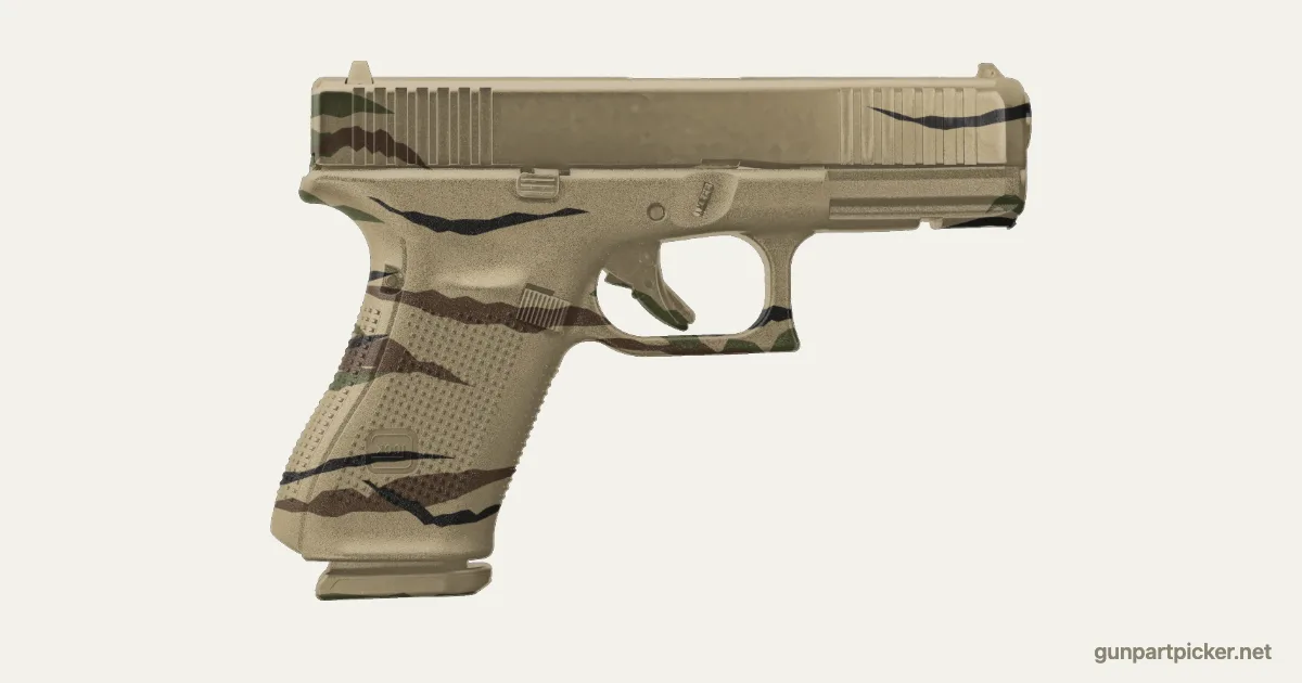 Rayas de tigre en aerosol para Glock 19, pintado con colores de camuflaje Krylon