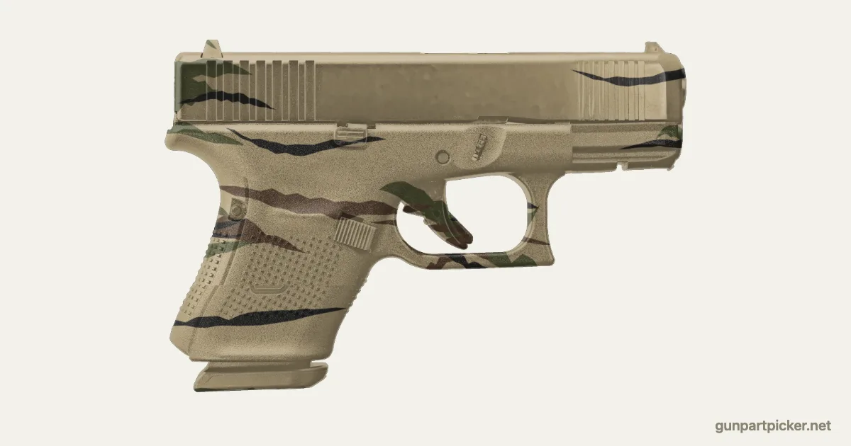 Rayas de tigre en aerosol para Glock 29, pintado con colores de camuflaje Krylon