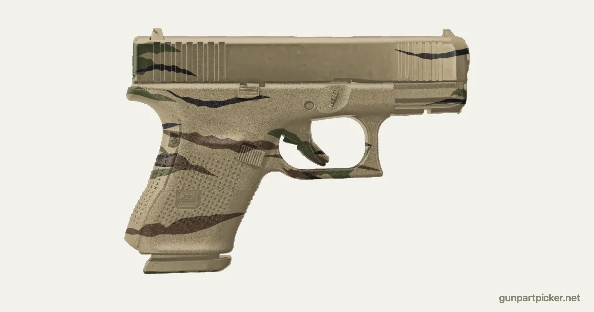 Rayas de tigre en aerosol para Glock 30, pintado con colores de camuflaje Krylon