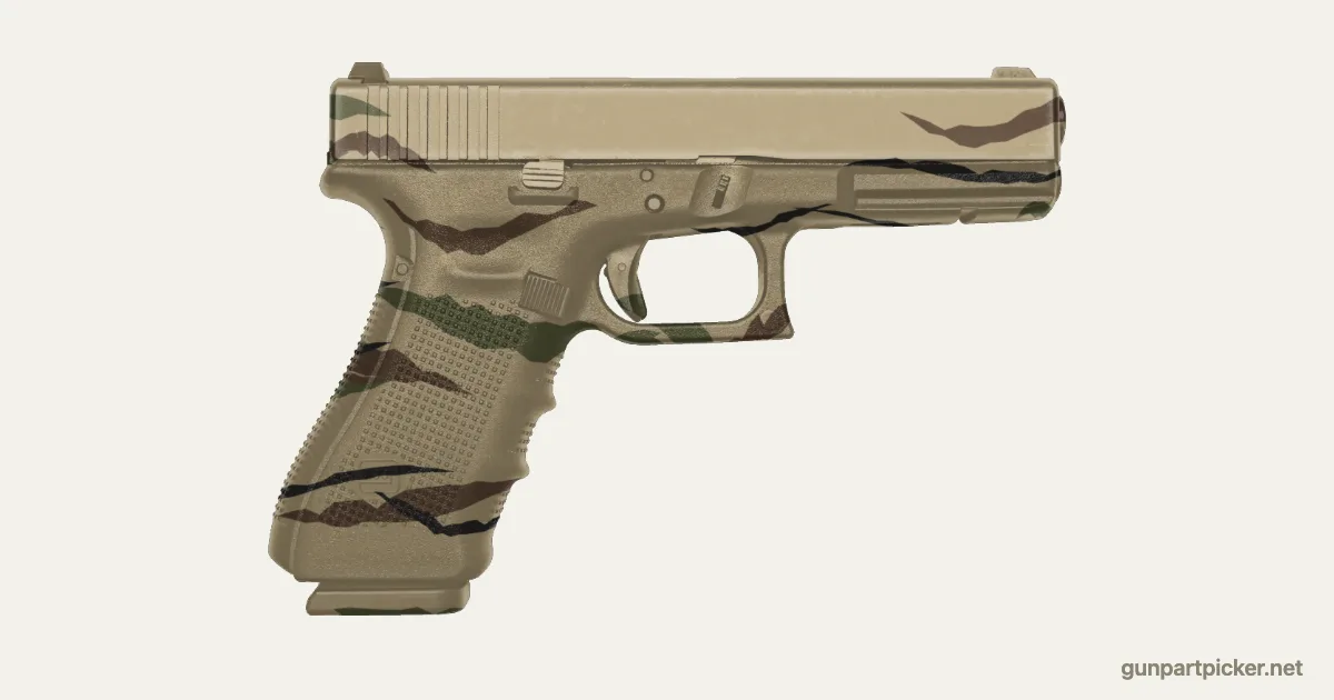 Rayas de tigre en aerosol para Glock 31, pintado con colores de camuflaje Krylon