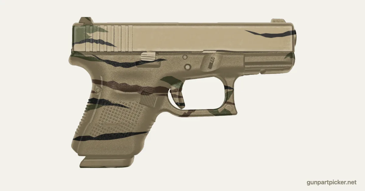 Rayas de tigre en aerosol para Glock 33, pintado con colores de camuflaje Krylon