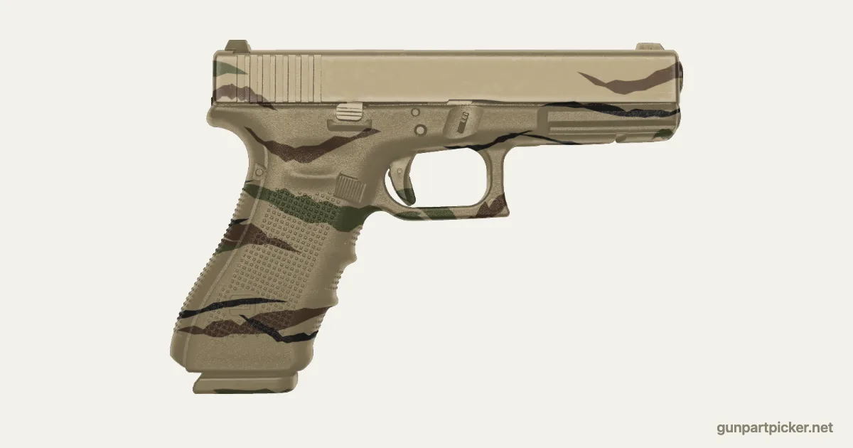 Rayas de tigre en aerosol para Glock 37, pintado con colores de camuflaje Krylon