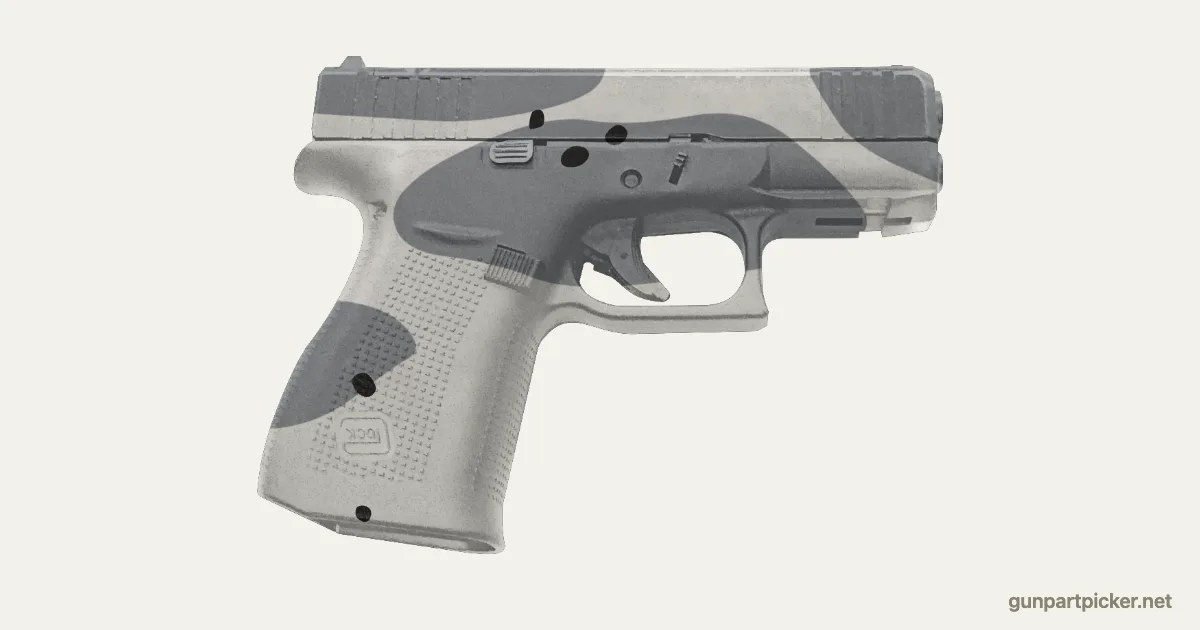 Arctic en aerosol para Glock 43X, camuflaje de MW2, pintado con colores de camuflaje Krylon