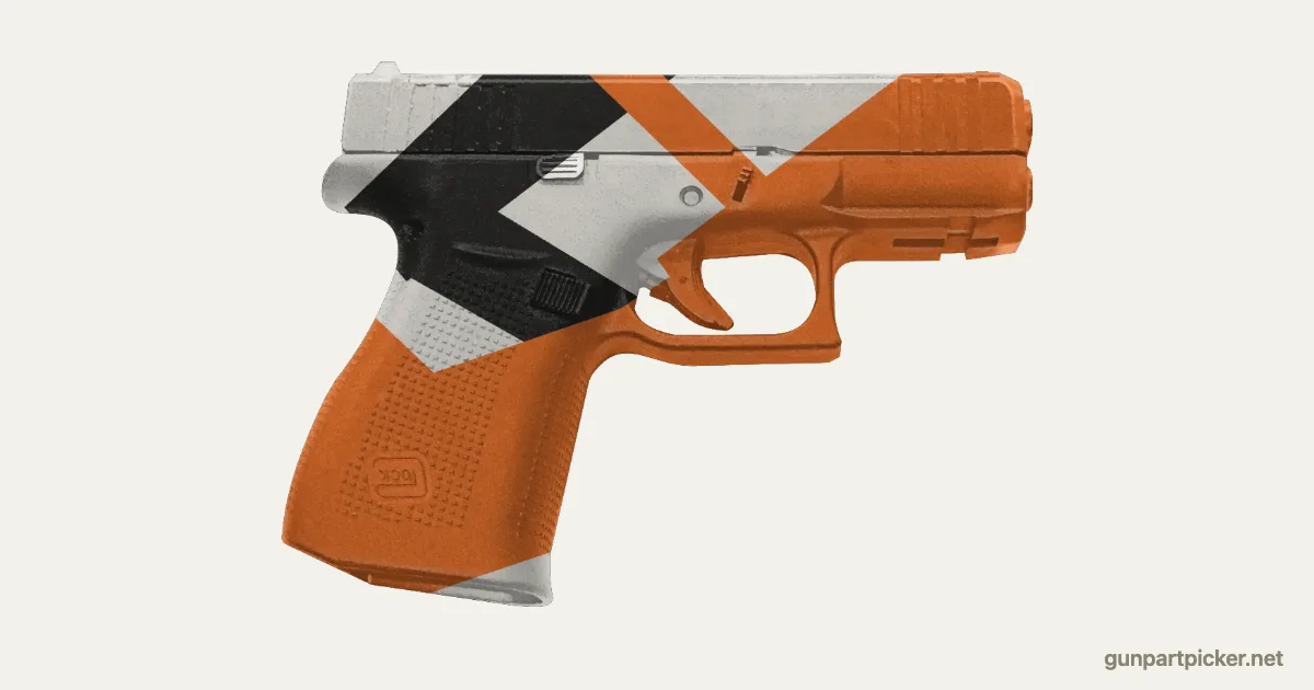 Asiimov en aerosol para Glock 43X, camuflaje de CS2, pintado con colores de camuflaje Krylon