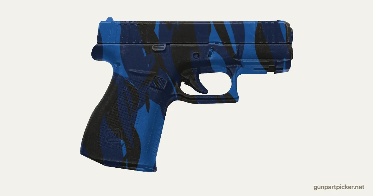 Blue Tiger en aerosol para Glock 43X, camuflaje de CoD4, MW2, pintado con colores de camuflaje Krylon